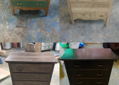 Furniture Restoration Chest of Drawers Before and After, Wild Woodworking